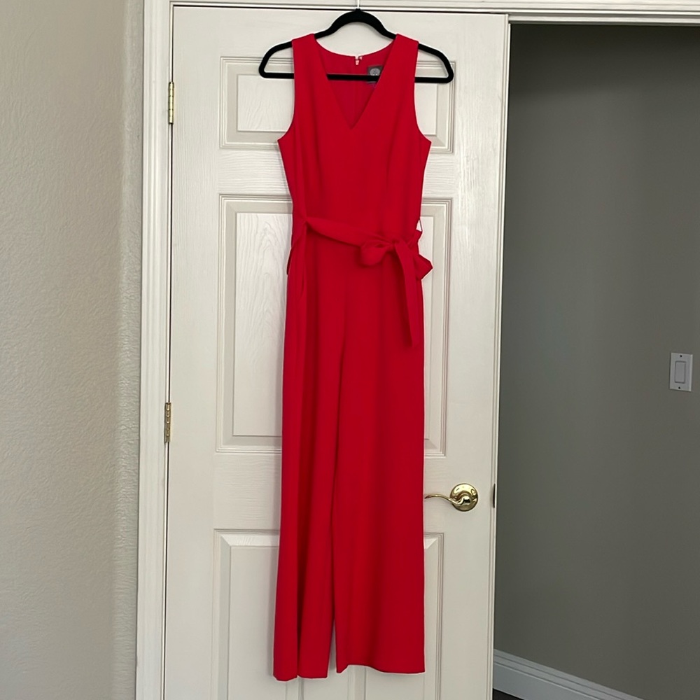 Red Vince Camuto jumpsuit